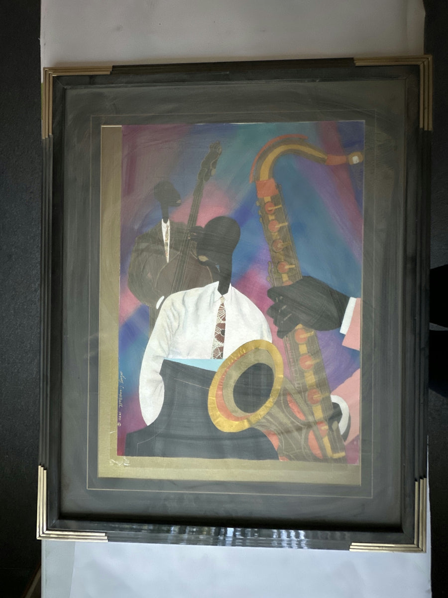 Black Musician Playing Saxophone